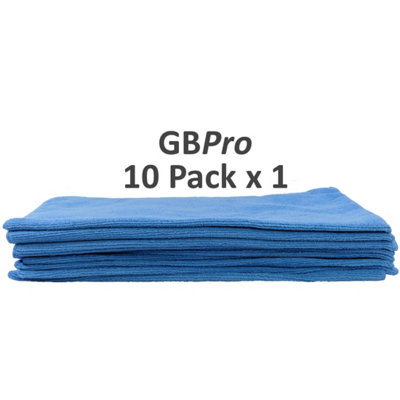 Gbpro Eco Premium Microfibre ClothBlue 40 X 40Cm (Pack Of 10) from B&Q