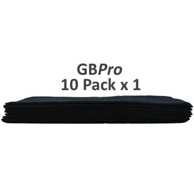 Gbpro Eco Premium Microfibre ClothBlack 40 X 40Cm (Pack Of 10) from B&Q