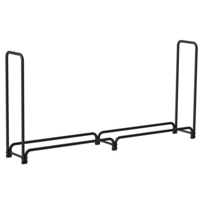 Amos Heavy Duty 8Ft Firewood Rack Fireplace Log Rack Black from B&Q