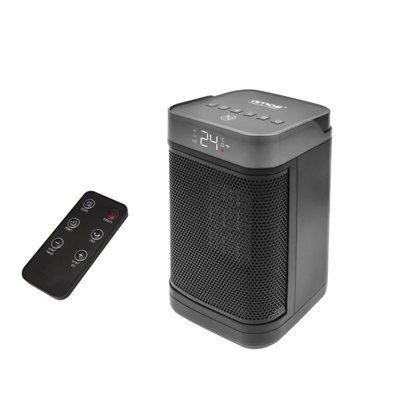Amos 1500W Electric Oscillating Tower Space Heater With Remote from B&Q