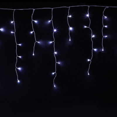 Amos 1200 Led White Christmas Icicle Lights With Memory Function Timer from B&Q