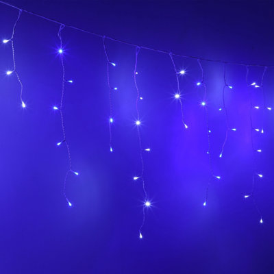 Amos 1200 Led Blue &  White Christmas Icicle Lights With Memory Function Timer from B&Q