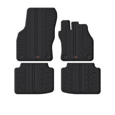 Travall Rubber Car Mats For Skoda Superb (2015- )