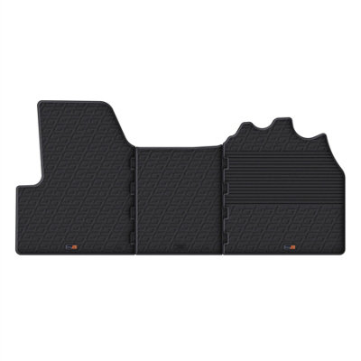 Travall Citroen Relay (2014+) Rubber Car Mats Waterproof Raised Edge Tailored Fit Heavy-Duty Accessories With Clips Easy Clean