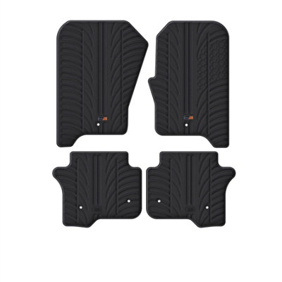 Travall Land Rover Discovery (2009-2016) Rubber Car Mats Waterproof Raised Edge Tailored Fit Heavy-Duty Accessories With Clips from B&Q