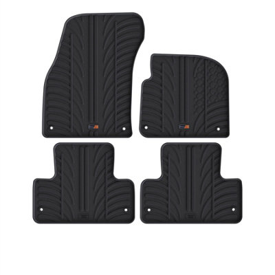 Travall Land Rover Range Rover Evoque (2011-2018) Rubber Car Mats Waterproof Raised Edge Tailored Heavy-Duty Accessories With Clip from B&Q
