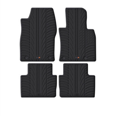 Travall Mazda Cx-30 (2019+) Rubber Car Mats Waterproof Raised Edge Tailored Heavy-Duty Accessories With Clips Easy Clean Anti-Slip from B&Q