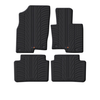 Travall Mazda Cx-5 (2017-2021) Rubber Car Mats Waterproof Raised Edge Tailored Fit Heavy-Duty Accessories With Clips Easy Clean from B&Q