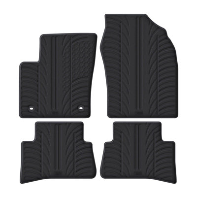 Travall Mazda Cx-60 (2022+) Rubber Car Mats Waterproof Raised Edge Tailored Heavy-Duty Accessories With Clips Easy Clean Anti-Slip from B&Q