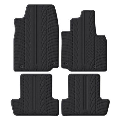 Travall Mazda Mx-30 (2020+) Rubber Car Mats Waterproof Raised Edge Tailored Heavy-Duty Accessories With Clips Easy Clean Anti-Slip from B&Q