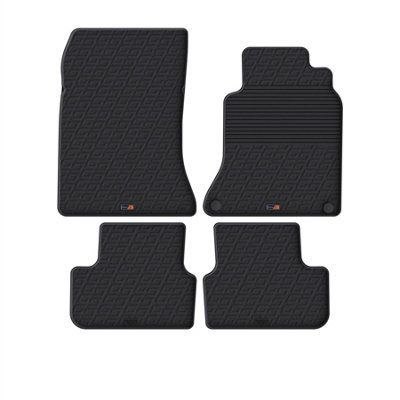 Travall Mercedes A-Class (2015-2018) Rubber Car Mats Waterproof Raised Edge Tailored Heavy-Duty Accessories With Clips Easy Clean from B&Q
