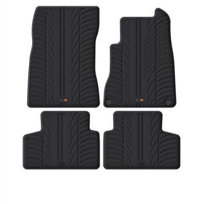 Travall Mercedes Glb (2022+) Rubber Car Mats Waterproof Raised Edge Tailored Fit Heavy-Duty Accessories With Clips Easy Clean from B&Q