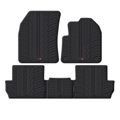 Travall Peugeot 3008 (2016-2024) Rubber Car Mats Waterproof Raised Edge Tailored Fit Heavy-Duty Accessories With Clips Easy Clean