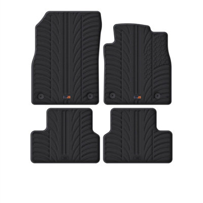 Travall Vauxhall Astra (2012-2016) Rubber Car Mats Waterproof Raised Edge Tailored Heavy-Duty Accessories With Clips Easy Clean from B&Q
