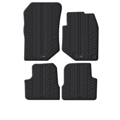 Travall Vauxhall Mokka (2020+) Rubber Car Mats Waterproof Raised Edge Tailored Fit Heavy-Duty Accessories With Clips Easy Clean from B&Q