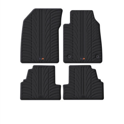 Travall Vauxhall Mokka X (2012-2020) Rubber Car Mats Waterproof Raised Edge Tailored Heavy-Duty Accessories With Clips Easy Clean from B&Q