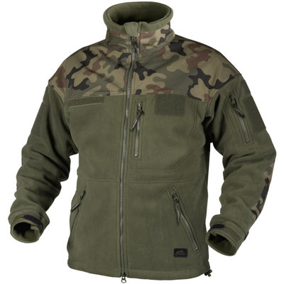 Helikon-Tex Helikon Infantry Duty Fleece Jacket Olive Green / Polish Woodland Size Large from B&Q