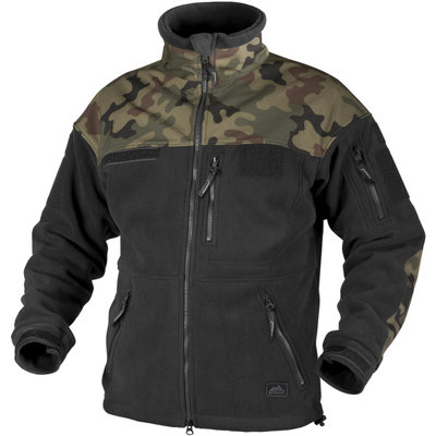 Helikon-Tex Helikon Infantry Duty Fleece Jacket Black / Polish Woodland Size Large from B&Q