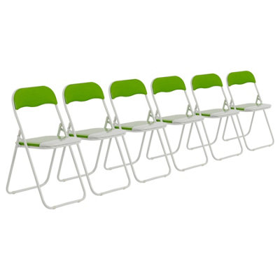 Harbour Housewares Coloured Padded Folding ChairsGreenPack Of 6 from B&Q