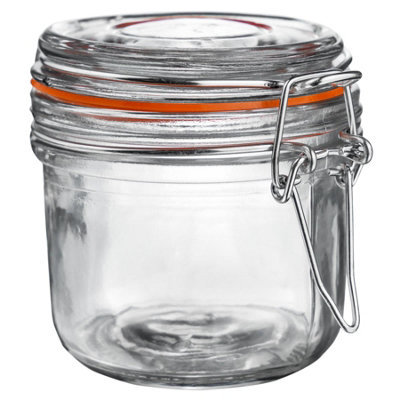 Argon Tableware Glass Storage Jar200Ml/6.7Oz4 Colour Seals Airtight Kitchen Storage Container Preserving Jar from B&Q