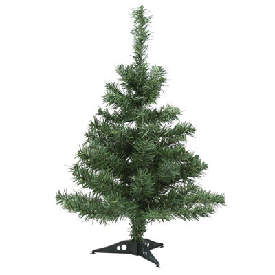 Harbour Housewares Artificial Fir Christmas Tree60Cm/2FtGreenIndoor Small Xmas Tree Desktop Tree With Stand Mini Décor from B&Q
