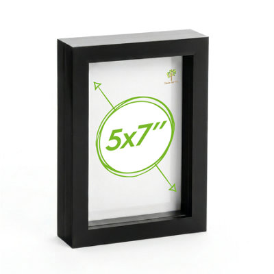 Nicola Spring 3D Box Photo Frame - 5 X 7" - Black