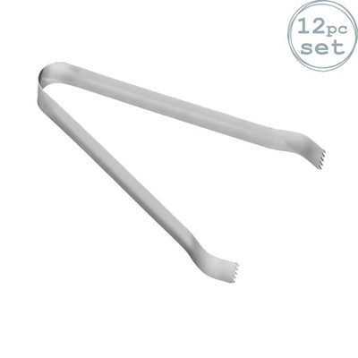 Rink Drink Stainless Steel Ice Tongs16CmSilverPack Of 12 from B&Q