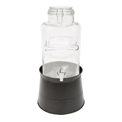 Rink Drink Glass Drinks Dispenser With Tap & Black Bucket Stand6.5L from B&Q