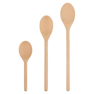 B&Q -  3Pc Wooden Cooking Spoon Set