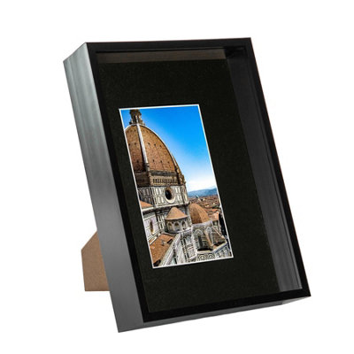 Nicola Spring A4 (8 X 12") Deep Photo FrameBlack/black Mount3D Deep Box Picture Frame Display Case (31 X 22Cm) from B&Q
