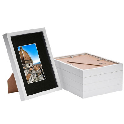 Nicola Spring 3D Shadow Box Frames With A5 MountA4 (8" X 12")White/blackPack Of 5 from B&Q