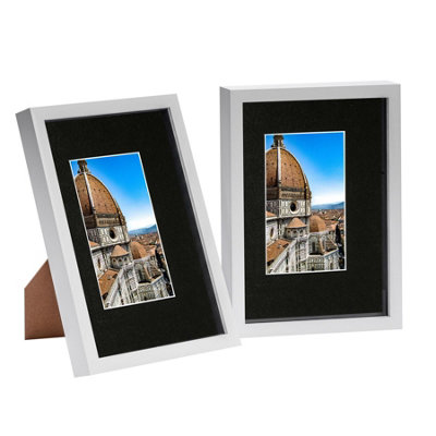 Nicola Spring 3D Shadow Box Frames With A5 MountA4 (8" X 12")White/blackPack Of 2 from B&Q