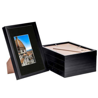 Nicola Spring 3D Shadow Box Frames With A5 MountA4 (8" X 12")Black/blackPack Of 5 from B&Q