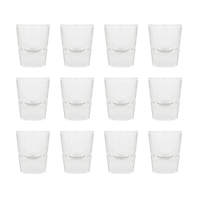 Rink Drink Wide Shot Glasses25MlClearPack Of 12 from B&Q