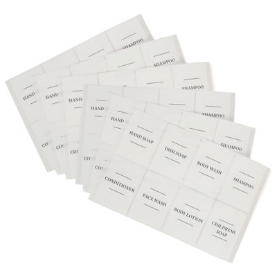 Harbour Housewares 48Pc Soap Dispenser Labels SetWhitePack Of 6 from B&Q