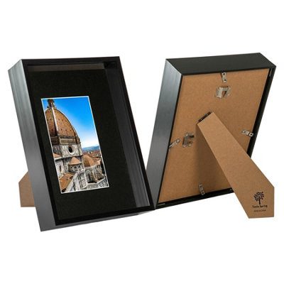 Nicola Spring A4 (8 X 12") Deep Photo FramesBlack/black Mount3D Deep Box Picture Frame Display Case (31 X 22Cm) X2 from B&Q