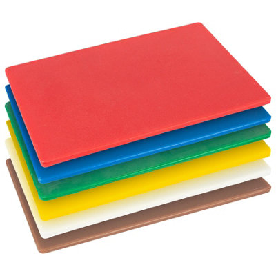 Argon Tableware 6Pc Colour-Coded Plastic Chopping Board SetMulti from B&Q