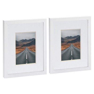 Nicola Spring Photo Frames With 4" X 6" Mount8" X 10"White/whitePack Of 2 from B&Q