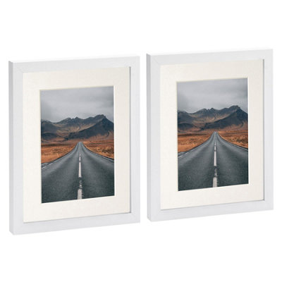 Nicola Spring Photo Frames With 5" X 7" Mount8" X 10"White/ivoryPack Of 2 from B&Q