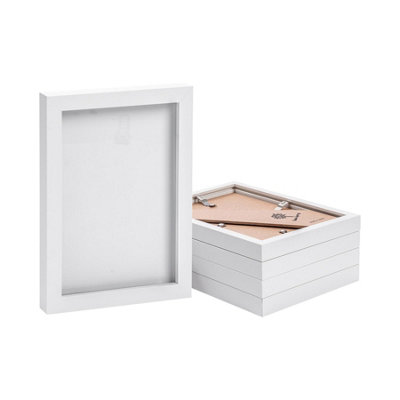 Nicola Spring Photo Frames - A5 (6" X 8") - Pack Of 5 White