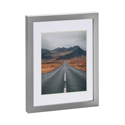 Nicola Spring Photo Frame With 5" X 7" Mount8" X 10"Grey/white from B&Q