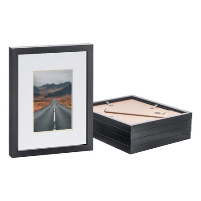 Nicola Spring Photo Frames With 4" X 6" Mount8" X 10"Black/whitePack Of 5 from B&Q