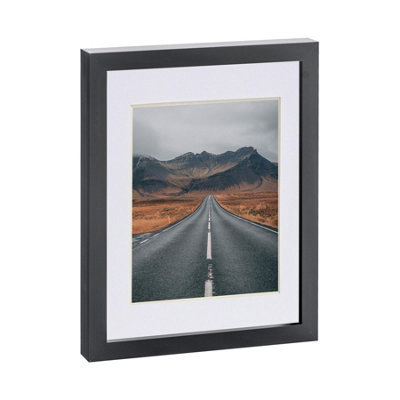 Nicola Spring Photo Frame With 5" X 7" Mount8" X 10"Black/white from B&Q