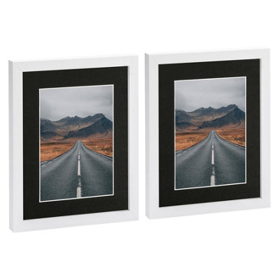 Nicola Spring Photo Frames With 5" X 7" Mount8" X 10"White/blackPack Of 2 from B&Q