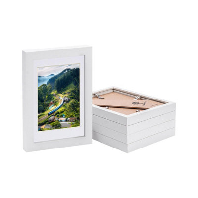 Nicola Spring Photo Frames With 4" X 6" Mount - 5" X 7" - / - Pack Of 5 White