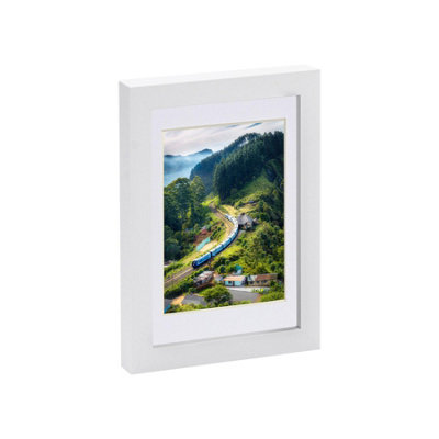 Nicola Spring Photo Frame With 4" X 6" Mount5" X 7"White/white from B&Q