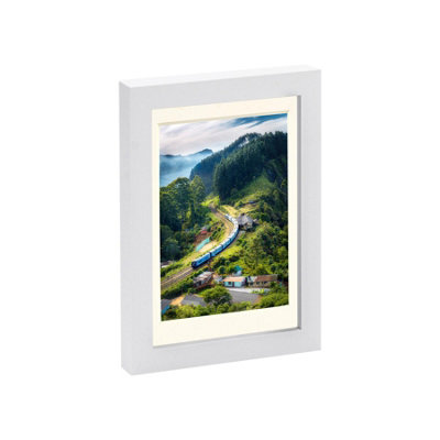 Nicola Spring Photo Frame With 4" X 6" Mount5" X 7"White/ivory from B&Q