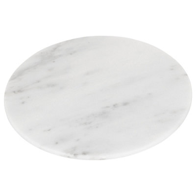 Argon Tableware Round Marble Chopping Board - 30Cm - White