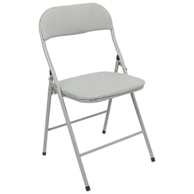 Harbour Housewares Fabric Padded Metal Folding ChairGrey from B&Q