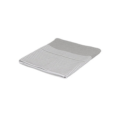 Nicola Spring Cotton Tea Towel70Cm X 50CmLight Grey Pinstripe from B&Q